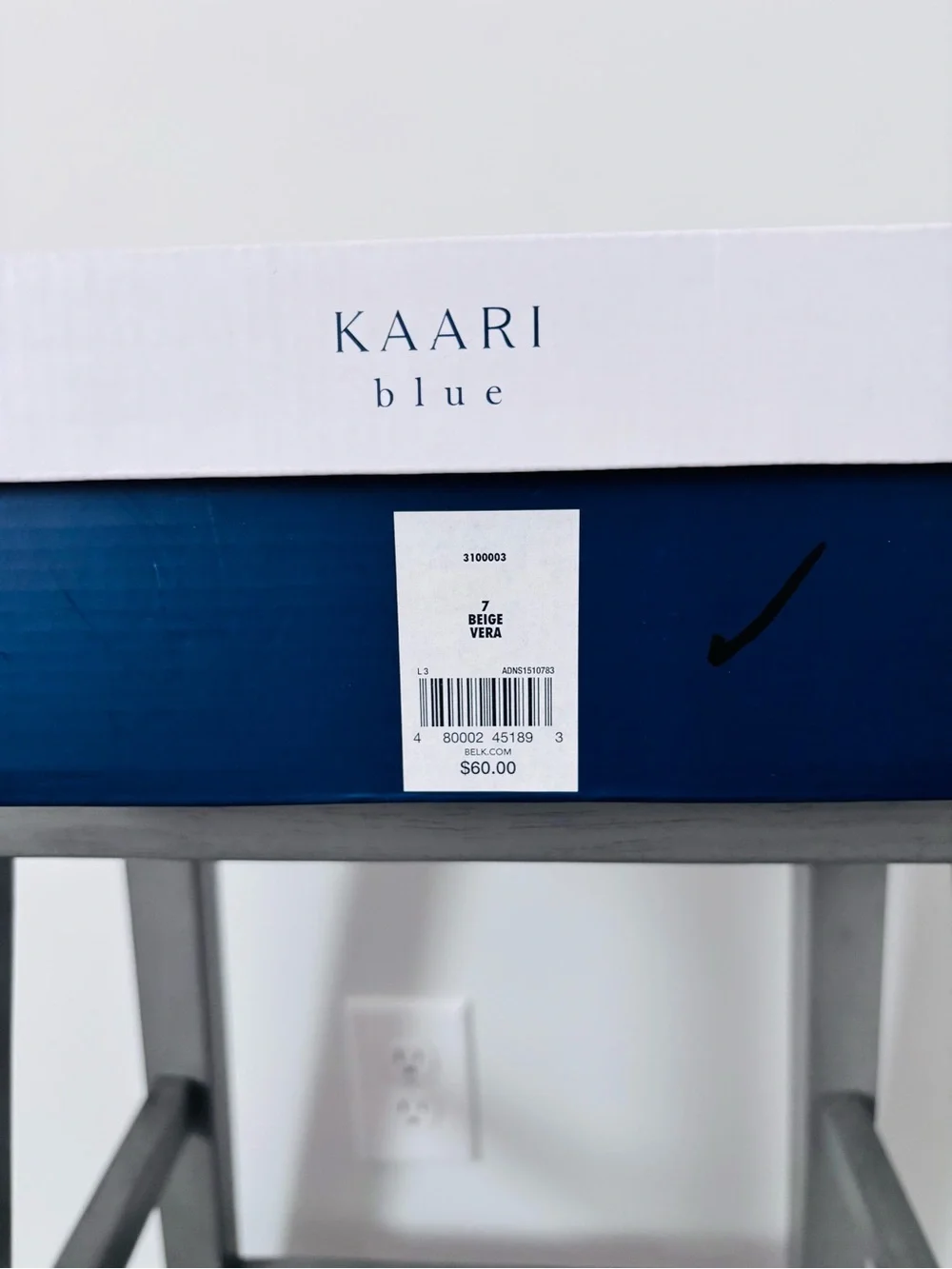 Kaari Blue Beige Woven Platform Sandals with Ankle Strap